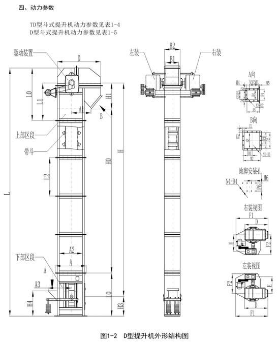 TD(D)型膠帶斗式提升機(jī)